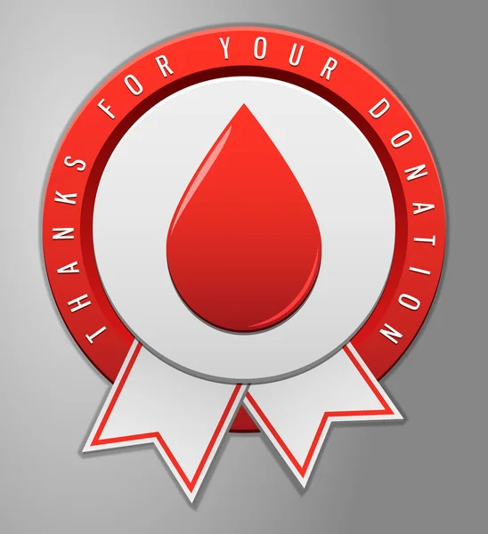 Blood donation badge — Stock Vector