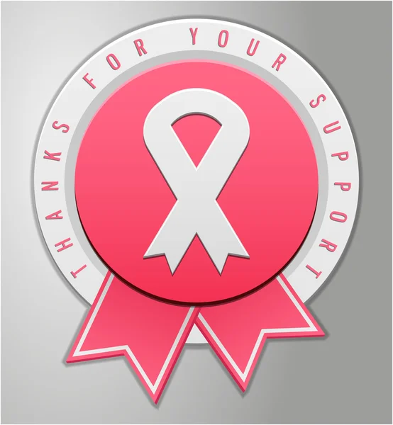 Distintivo do cancro da mama — Vetor de Stock
