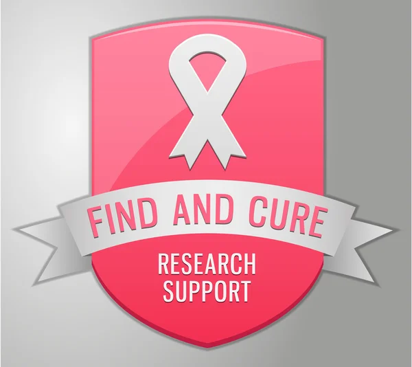 Etykieta badań medycznych raka piersi — Wektor stockowy