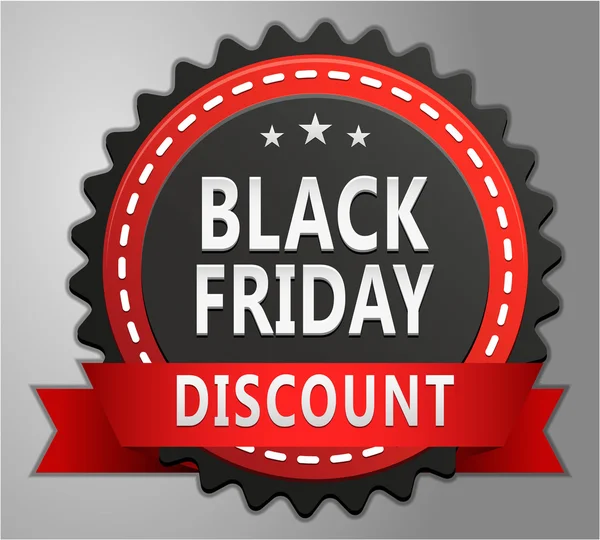 Black friday korting badge — Stockvector