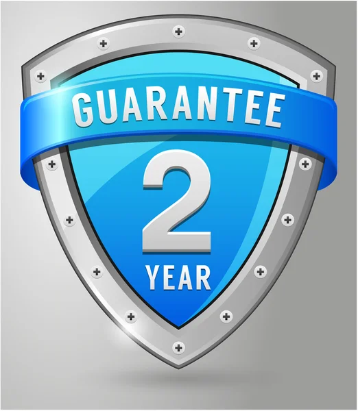2 years guarantee shield — Stock Vector