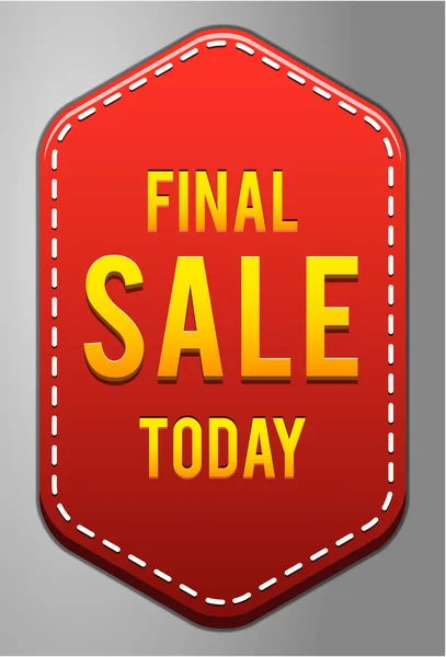 Final sale today  label — Stock Vector