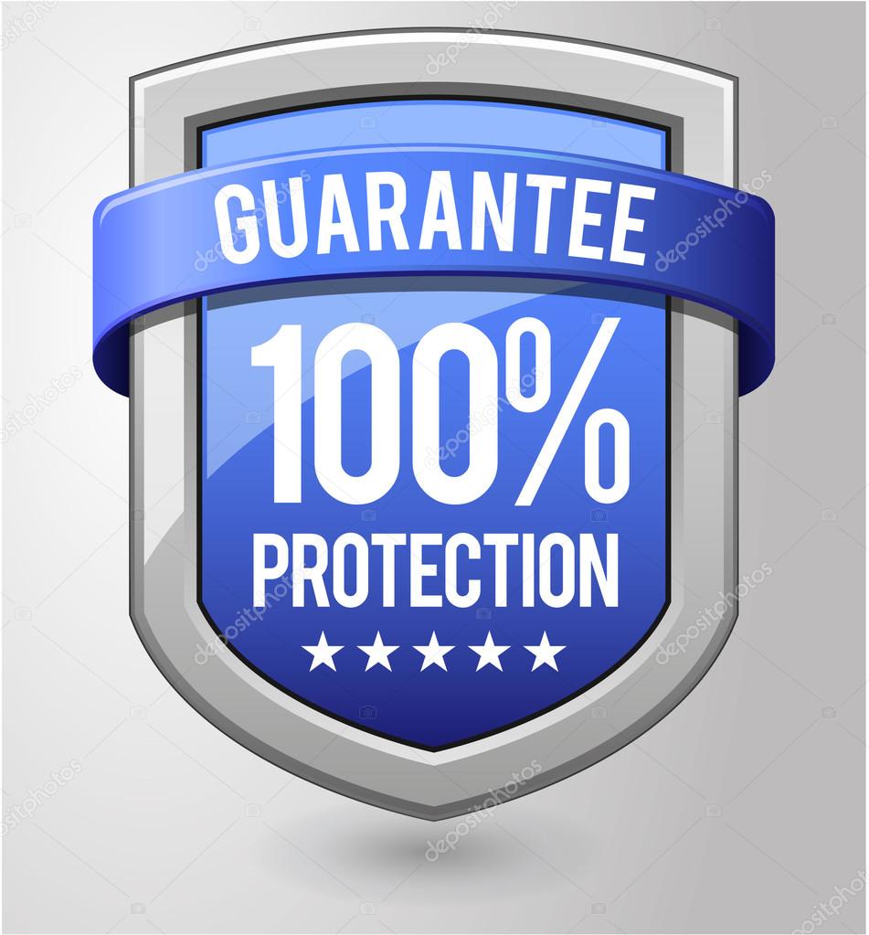 100 percent protection blue shield.