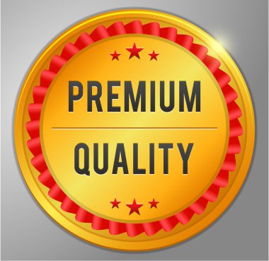 Premium Kalite garanti altın rozet