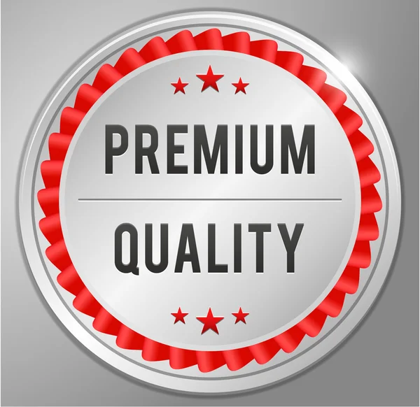 Premiumkvalitet Silver märke — Stock vektor