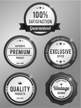 Premium kaliteli ürün etiketleri seti
