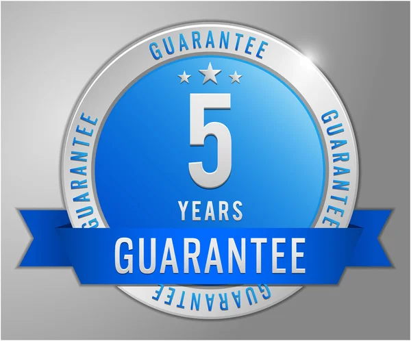 5 years guarantee badge — Stock Vector