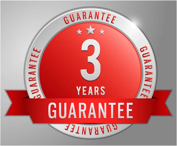 3 jaar garantie badge — Stockvector