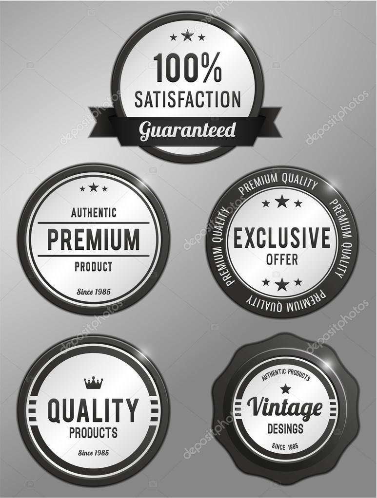 premium quality product labels set