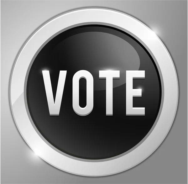 Botón de voto, firma — Vector de stock