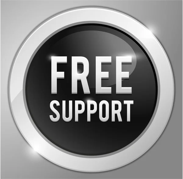Support gratuit Bouton, signe — Image vectorielle