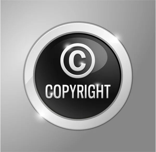 Copyright button, sign — Stock Vector