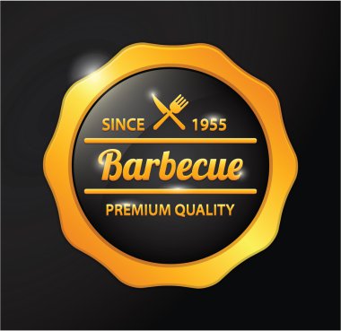 Barbekü premium kalite altın rozet
