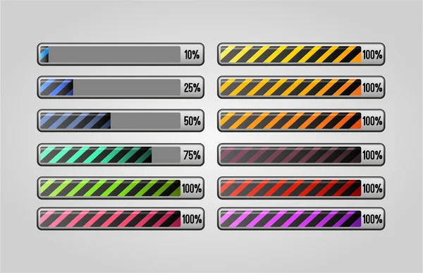 Aandacht kleurrijke laden Bar — Stockvector