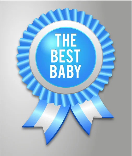 Baby Shower Ribbon for baby boy — Stock Vector