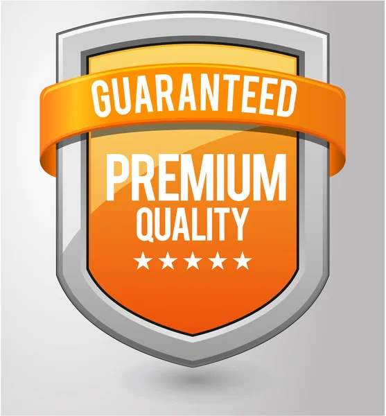 Shield Guaranteed Premium Quality — Stock Vector