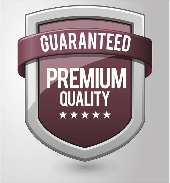 Shield Guaranteed Premium Quality — Stock Vector