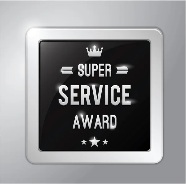 Super service award square badge — Stock Vector