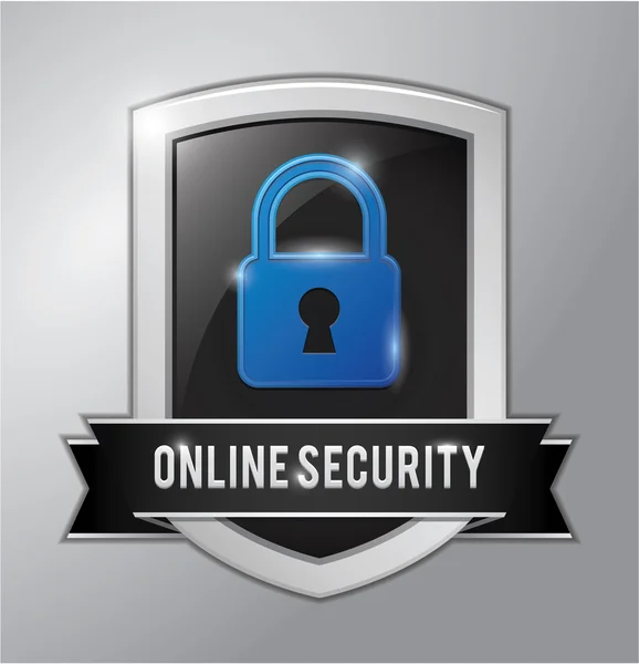 Online security shield — Stock Vector