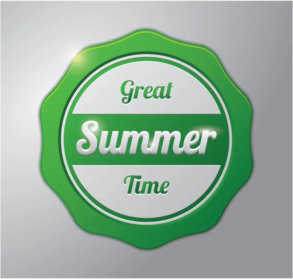 Great summer time badge — Stock Vector