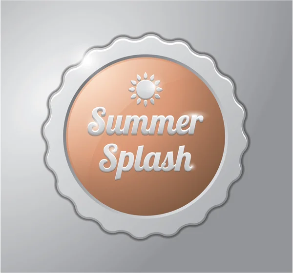 Summer splash badge — Stock Vector