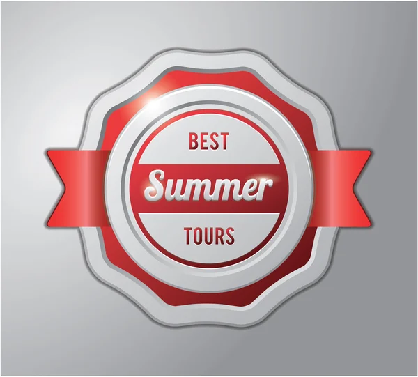 Best summer tours badge — Stock Vector
