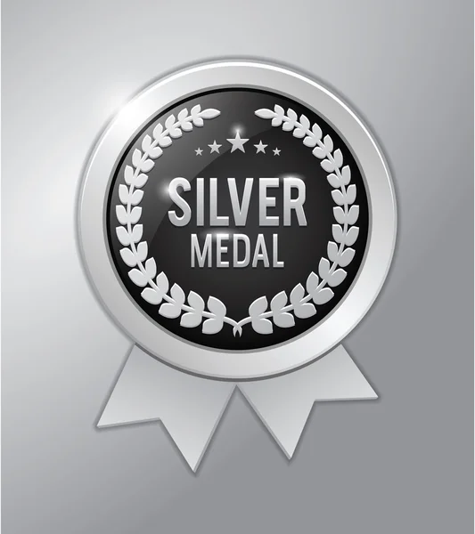 Silver medal — Stock Vector