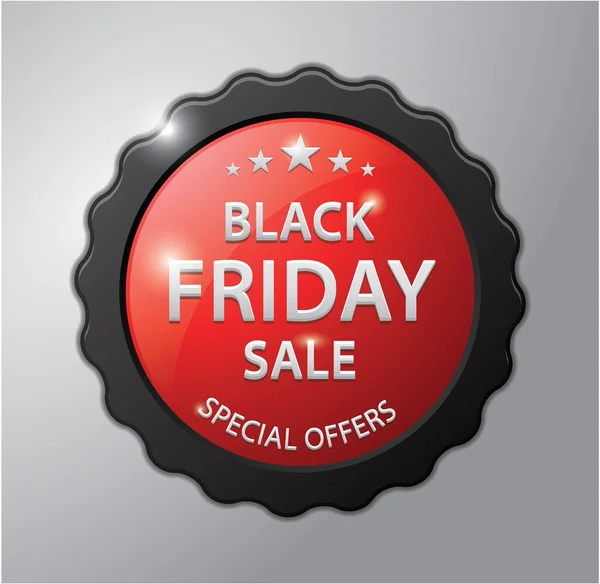 Insignia de la venta Viernes Negro: Ofertas Especiales — Vector de stock