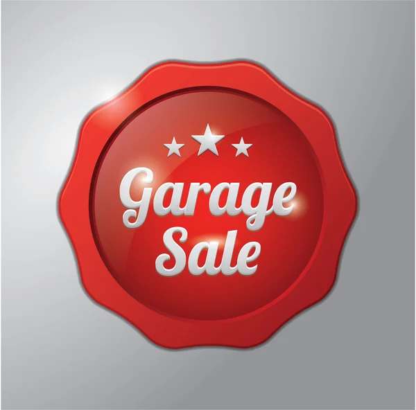 Продати бейдж: Продаж гаража — стоковий вектор