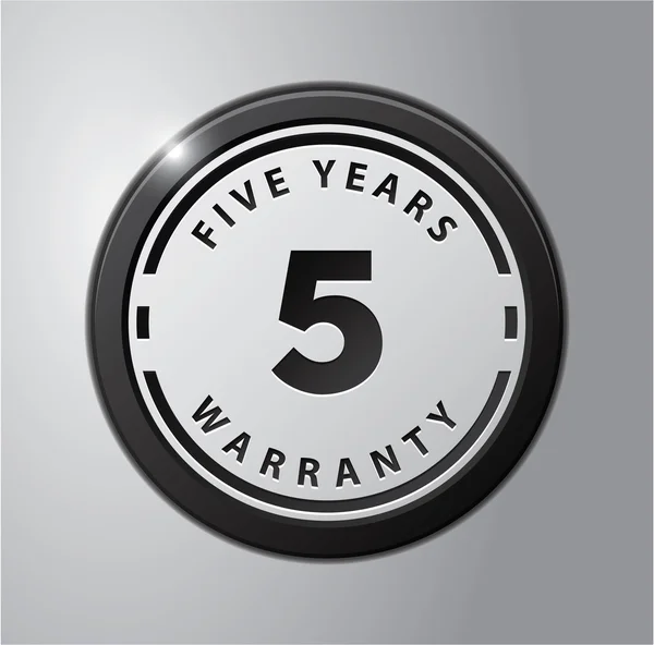 5 Years Warranty — Stock Vector