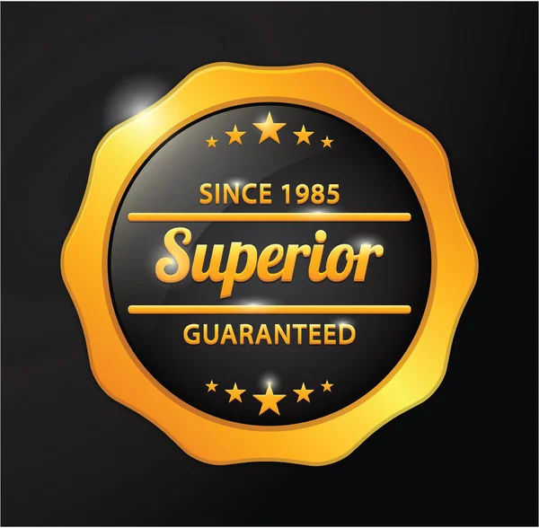 Superior garanteras golden badge — Stock vektor