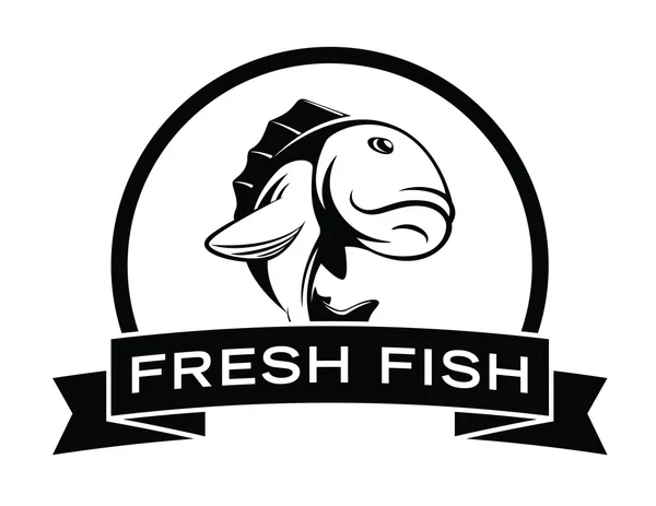 Pescado fresco: colección de insignias de pescado — Archivo Imágenes Vectoriales