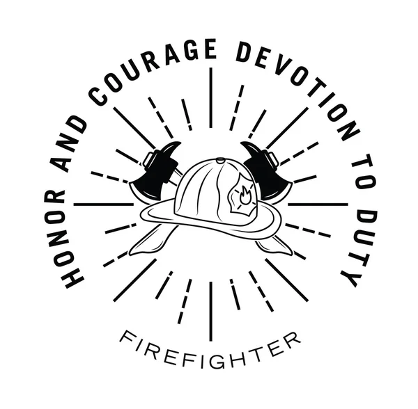 Ogień n Resque: Fire fighter odznaka — Wektor stockowy
