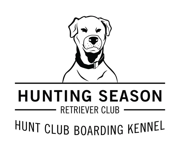 Hunting season : Retriever label badge — Stock Vector