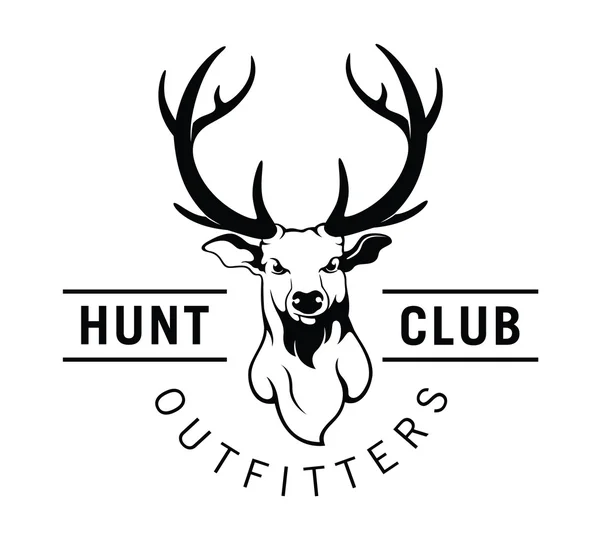 Hunt club label badge — Stock Vector