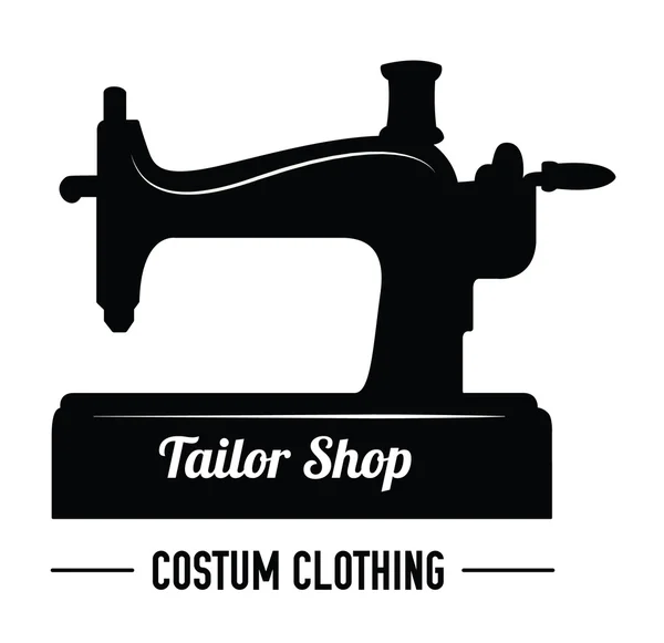 Tienda de sastrería: insignia de etiqueta de costura — Vector de stock
