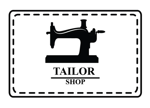 Tailor shop : Sewing label badge — Stock Vector