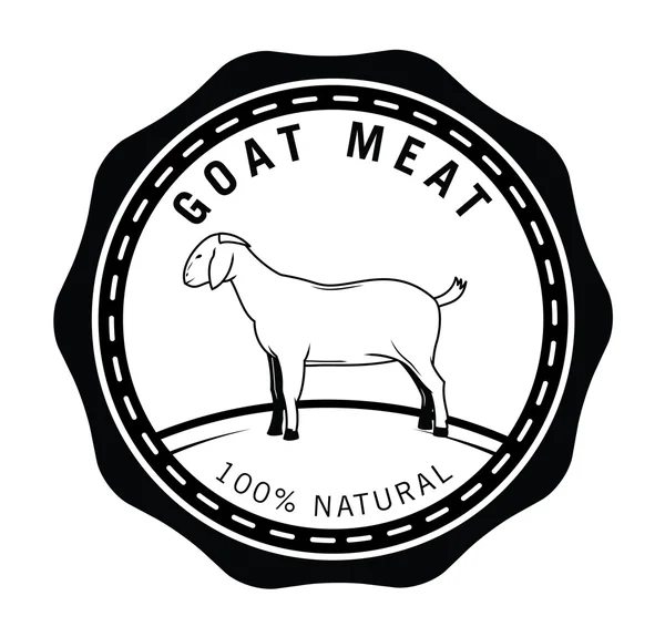Odznaka mięso kozie — Wektor stockowy