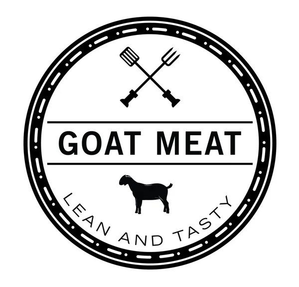 Goat meat badge — Stock Vector