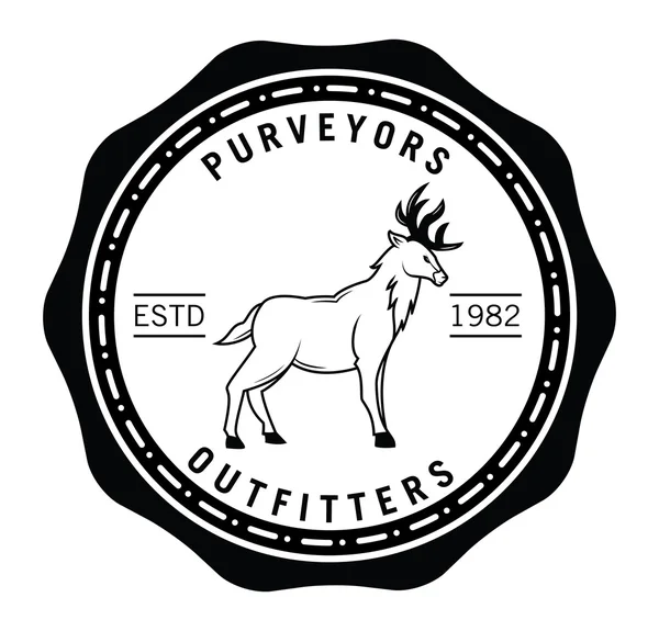Hunter badge — Stock Vector