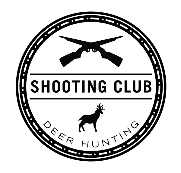 Schieten club hunter badge — Stockvector