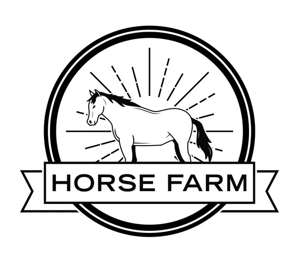 Horse farm badge — Stock Vector