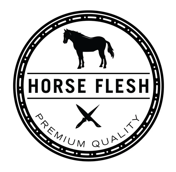 Horse flesh premium quality badge — Stock Vector
