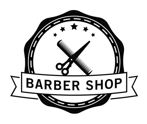 Crachá de barbearia —  Vetores de Stock