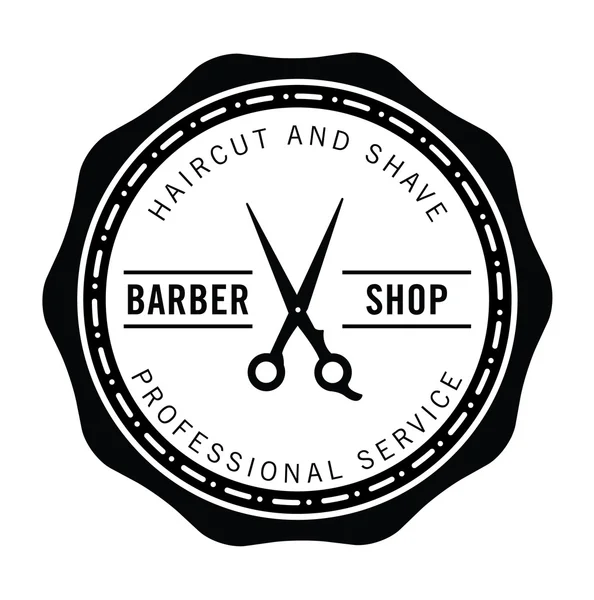 Barber shop professional service badge — Stock Vector