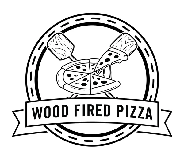 ahşap pizza ateş etti.