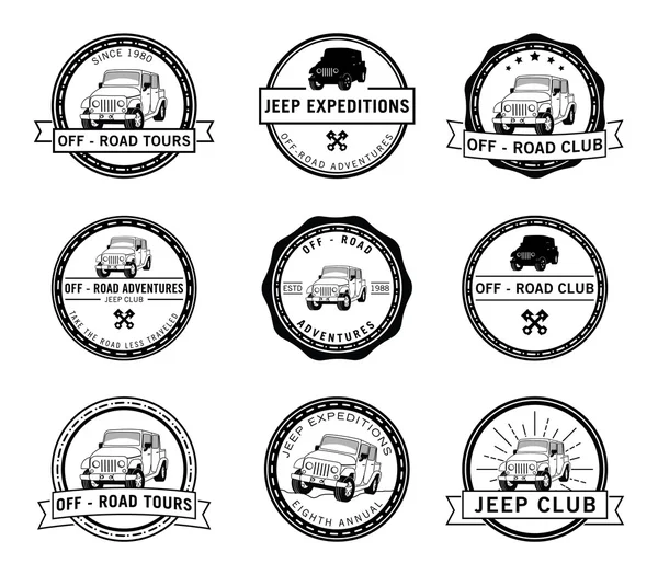 Badge aventure automobile — Image vectorielle