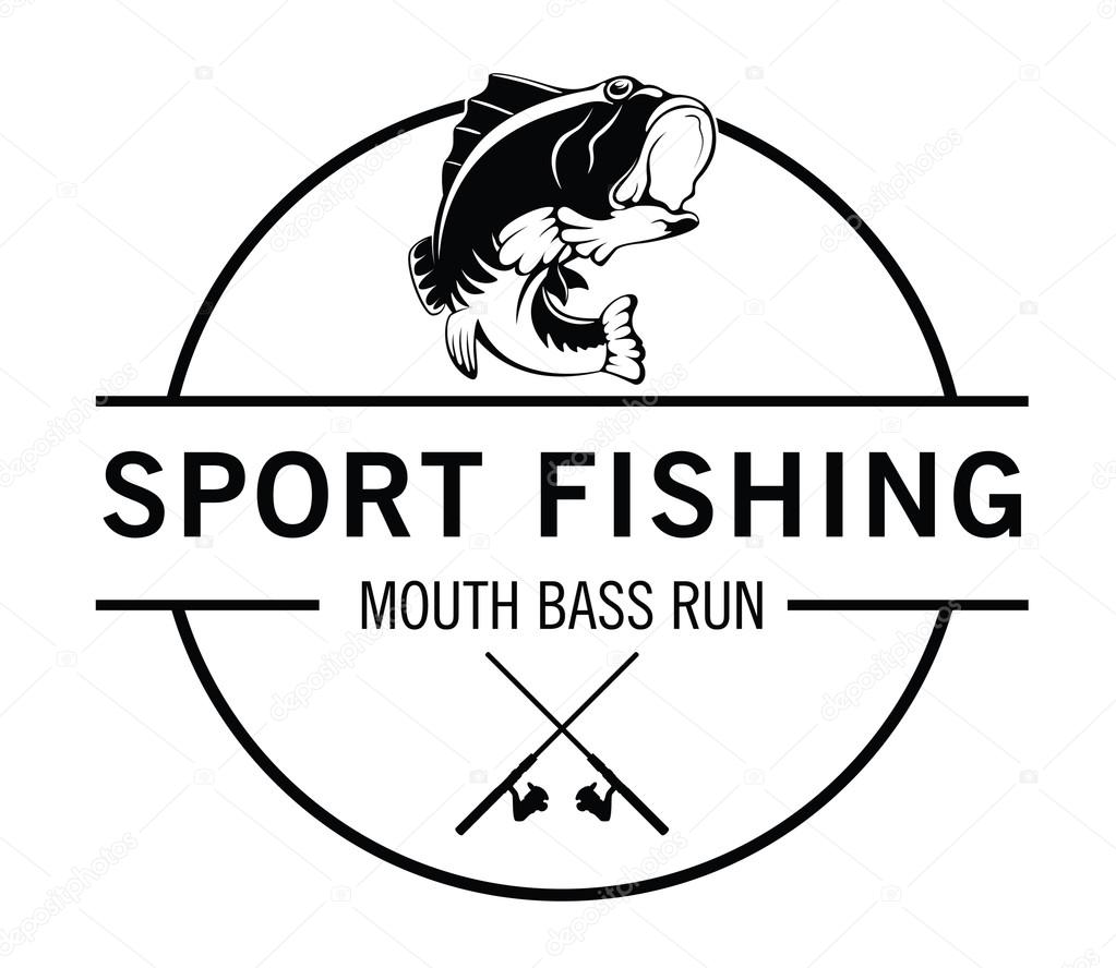 Sport fishing : Fisher label badge