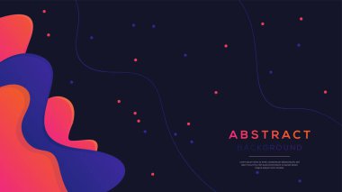 Turuncu ışık ve mavi renkli güzel koyu gece vektör çizimi.