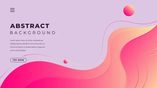 Bunt Fließen Abstrakte Hintergrund Mit Flüssigkeit Minimalistisches Landing Page Design — Stockvektor